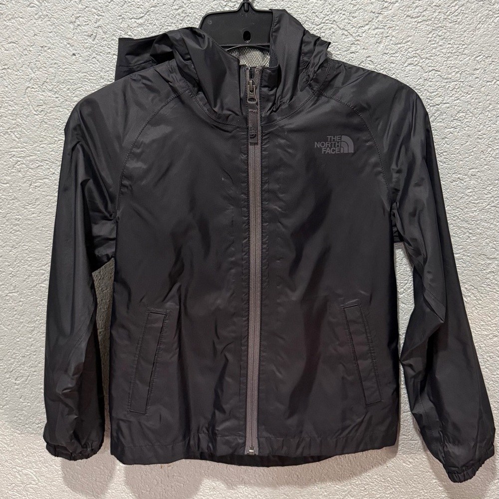 The North Face Charcoal Hooded Rain Jacket